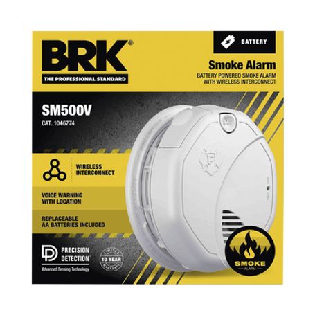 Alarma De Humo Con Interconexión Inalámbrica / Advertencia De Voz Con Ubicación / Sensor Fotoeléctrico / Baterias Aa Reemplazabl