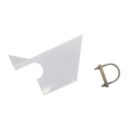 parasol de acero inoxidable pintado de blanco para detectores serie xnx optima plus mpd sensepoint ppm ec de gases tóxicos y ox