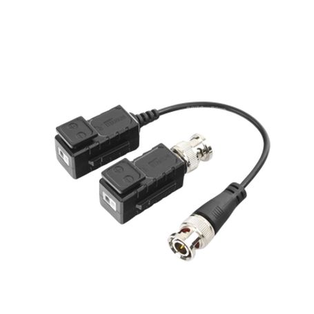 kit de transceptores baluns con terminal push superior resolución 4k  cable flexible coaxial blindado  coaxitron  audio por coa