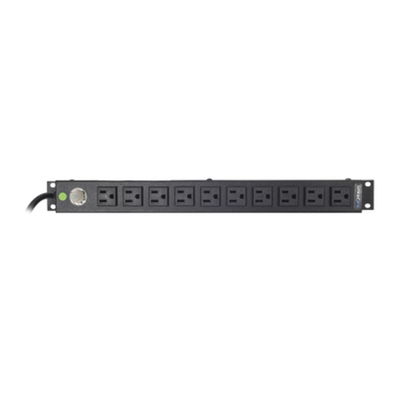 Tomacorriente Horizontal (pdu) De 10 Contactos (nema 515r) Rack 19 1ur. Voltaje Entrada/salida 120vca/15a