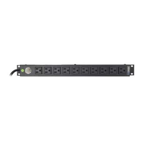 Tomacorriente Horizontal (pdu) De 10 Contactos (nema 515r) Rack 19 1ur. Voltaje Entrada/salida 120vca/15a