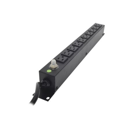 Tomacorriente Horizontal (pdu) De 10 Contactos (nema 515r) Rack 19 1ur. Voltaje Entrada/salida 120vca/15a