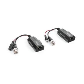kit de transceptores activos con conector para alimentación 12v24vccac turbohd para aplicaciones de video por utp cat5e6 en hd 