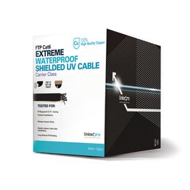 bobina de 1525 metros cat6 calibre 23 exterior blindado tipo ftp para climas extremos ul para aplicaciones de video vigilancia 