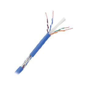 bobina de cable de 305 metros cat6 cm calibre 23 alto rendimiento etlul color azul super flexible para aplicaciones de video vi