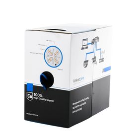 bobina de cable de 305 metros cat6 cm calibre 23 alto rendimiento etlul color azul super flexible para aplicaciones de video vi