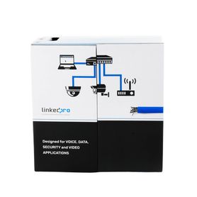 bobina de cable de 305 metros cat6 cm calibre 23 alto rendimiento etlul color azul super flexible para aplicaciones de video vi