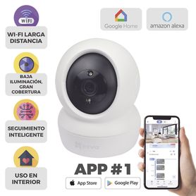 mini cámara ip pt 2 megapixel  wifi  seguimiento inteligente  audio de dos vias  notificación push  ranura para memoria  uso en