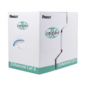 bobina de cable utp 305 m de cobre tx6000™ pannet reelex azul categoria 6 mejorado 23 awg pvc cm de 4 pares177955