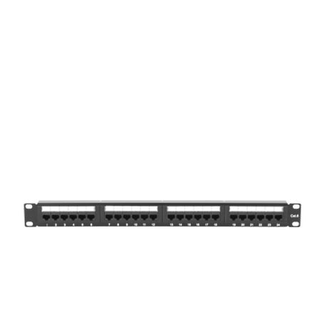 Panel De Parcheo De Impacto (110) Utp De 24 Puertos Cat6 19in Con Barra Para Organizar Cable