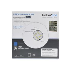 cable cat5e de alto rendimiento con certificaciones etl ul color gris de 100 m  328 ft  para aplicaciones en cctv redes de dato