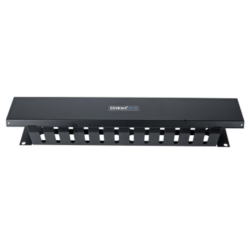 Organizador De Cables Horizontal De 2u Para Rack De 19 Con Cubierta Metálica