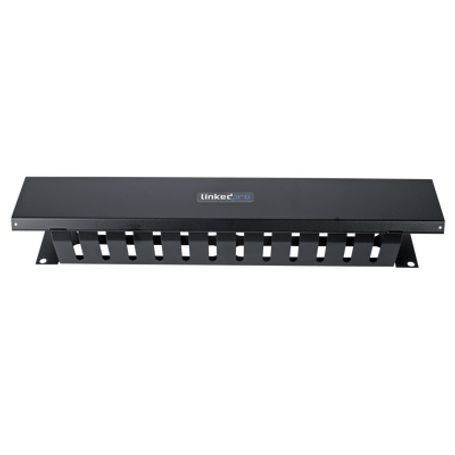organizador de cables horizontal de 2u para rack de 19 con cubierta metálica65992