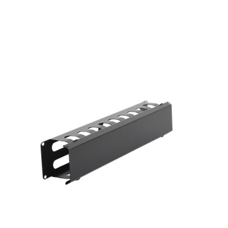 Organizador De Cables Horizontal De 2u Para Rack De 19 Con Cubierta Metálica