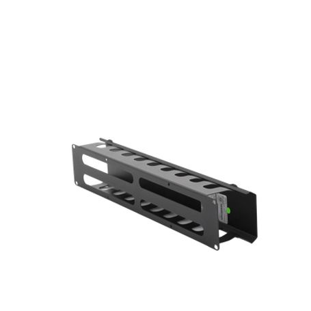 Organizador De Cables Horizontal De 2u Para Rack De 19 Con Cubierta Metálica