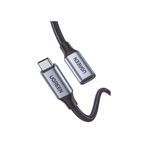 cable usbc macho a usbc hembra  1metro  usbc 31 gen 2  compatible con thunderbolt 3  carcasa de aluminio  nylon trenzado   tran