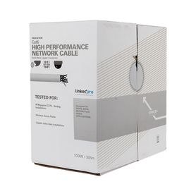 bobina de cable utp de 305 m 1000 ft cat6 aleación de cobre y aluminio cca color blanco uso exclusivo interior167499