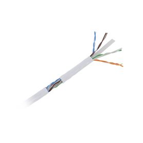 bobina de cable utp de 305 m 1000 ft cat6 aleación de cobre y aluminio cca color blanco uso exclusivo interior167499
