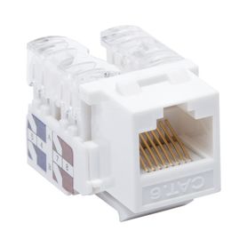 módulo jack keystone cat6 con terminación 110 punchdown para faceplate  color blanco65966