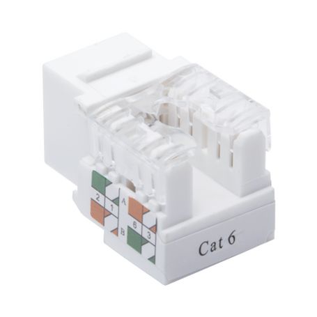 Módulo Jack Keystone Cat6 Con Terminación 110 (punchdown) Para Faceplate  Color Blanco