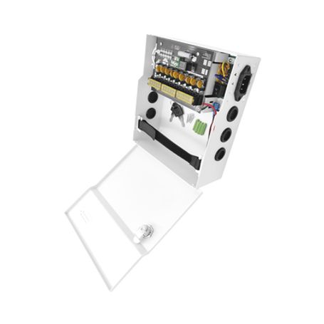  Fuente De Poder Con Ajuste De Voltaje De 11 15 Vcc / 10 A / 9 Salidas / Capacidad De Bateria De Respaldo / Requiere Bateria / V