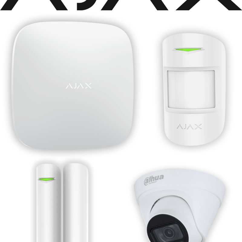 Ajaxdahua  Integra Kit   Paquete De Alarma Inalámbrica Ajax Hub2plus Conexión Ethernet / Wifi / Lte Sensor Pir  Sensor Magnético