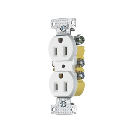 Contacto Duplex 15a 125v/ 2 Polos 3 Hilos/ Nema 515r/ Color Blanco.