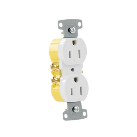 Contacto Duplex 15a 125v/ 2 Polos 3 Hilos/ Nema 515r/ Color Blanco.
