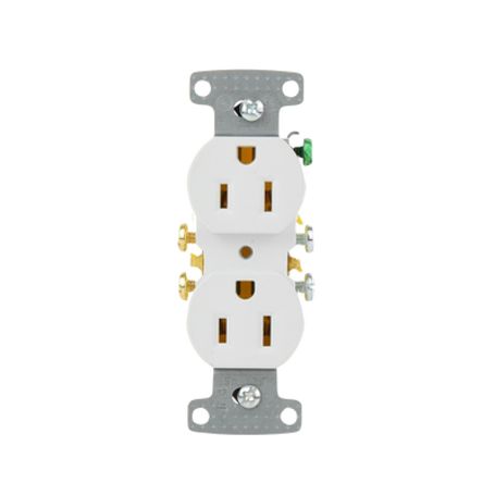 Contacto Duplex 15a 125v/ 2 Polos 3 Hilos/ Nema 515r/ Color Blanco.