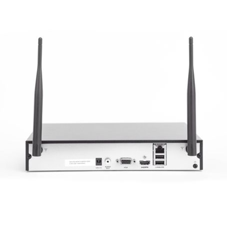 Nvr 4 Megapixel / 8 Canales Ip / 1 Bahia De Disco Duro / 2 Antenas Wifi / Salida De Video Full Hd