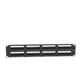 panel de parcheo de impacto 110 utp de 48 puertos cat6 19in 2u con barra para organizar cable65981
