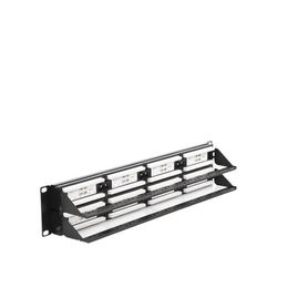 panel de parcheo de impacto 110 utp de 48 puertos cat6 19in 2u con barra para organizar cable65981