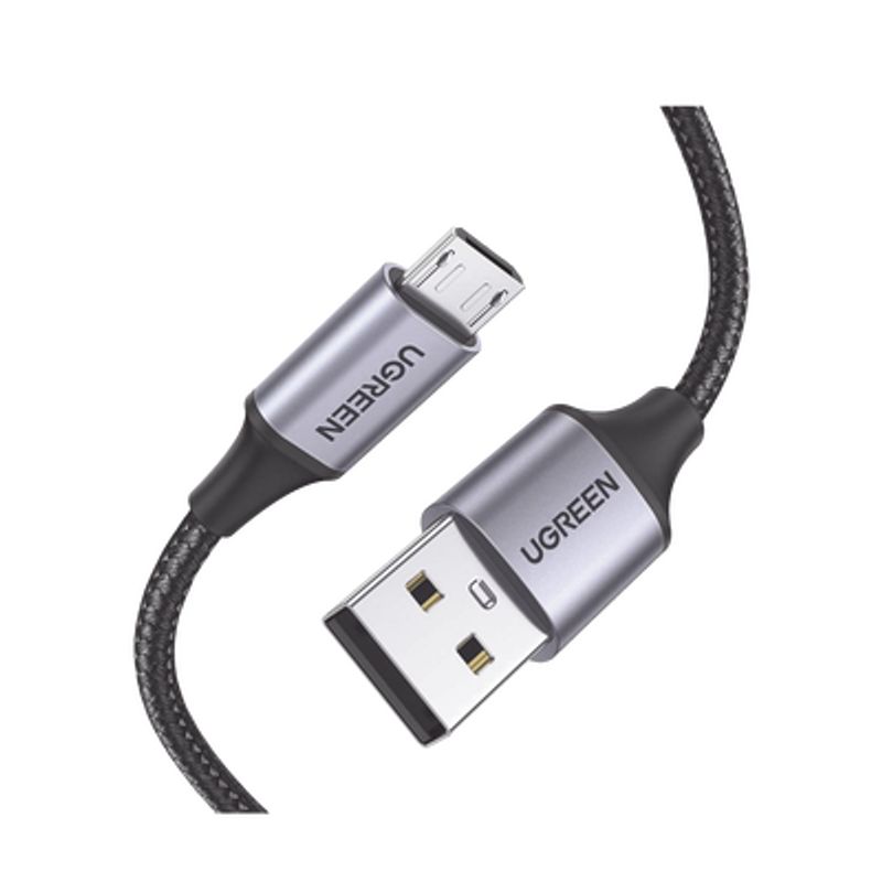 Cable Usba A Micro Usb  1 Metro  Carga Rápida  Qc 3.0/2.0  Fpc  Afc  Transferencia De Datos De 480 Mbps  Recarga Hasta 18w  Prot