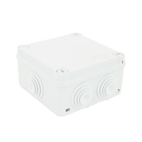 caja de derivación de pvc autoextinguible con 6 entradas tapa y tornillo de media vuelta de 14 100x100x50 mm medidas internas m