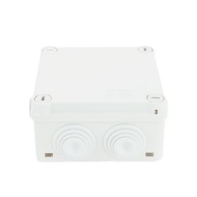 caja de derivación de pvc autoextinguible con 6 entradas tapa y tornillo de media vuelta de 14 100x100x50 mm medidas internas m