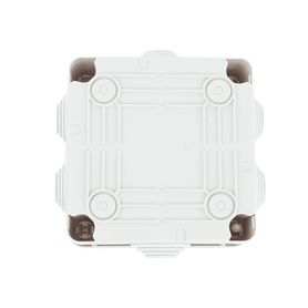 caja de derivación de pvc autoextinguible con 6 entradas tapa y tornillo de media vuelta de 14 100x100x50 mm medidas internas m