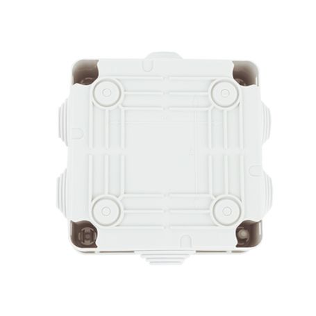Caja De Derivación De Pvc Autoextinguible Con 6 Entradas Tapa Y Tornillo De Media Vuelta De 1/4 100x100x50 Mm (medidas Internas 