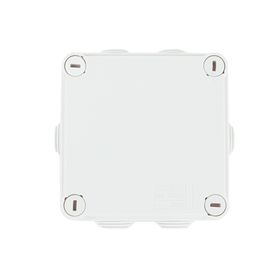 caja de derivación de pvc autoextinguible con 6 entradas tapa y tornillo de media vuelta de 14 100x100x50 mm medidas internas m