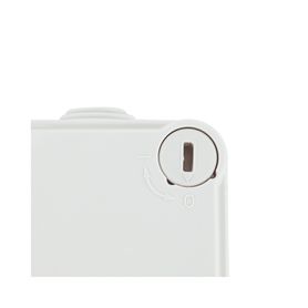 caja de derivación de pvc autoextinguible con 6 entradas tapa y tornillo de media vuelta de 14 100x100x50 mm medidas internas m