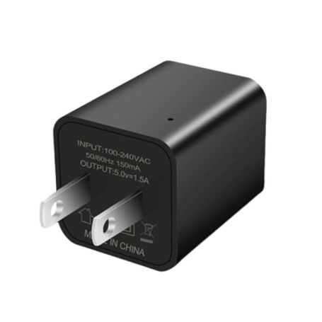 Cámara Oculta En Cargador De Pared (spyce Camera) / Memoria De 8gb / Resolución 2 Megapixel (1080p) / Grabación Continua O Por M