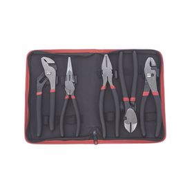 juego de 5 pinzas de 8 con estuche incluye p mecánica p para tubo p eléctrica p corte nariz larga200984