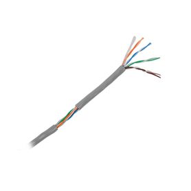 bobina de cable de 305 m  1000 ft  cat5e aleación de cobre y aluminio  cca  color gris uso interior 65833