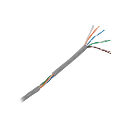 Bobina De Cable De 305 M ( 1000 Ft ) Cat5e Aleación De Cobre Y Aluminio ( Cca ) Color Gris Uso Interior. 