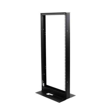 Rack De 2 Postes Estándar 19 24 Unidades Fabricado En Acero Base L Para Anclar A Piso.