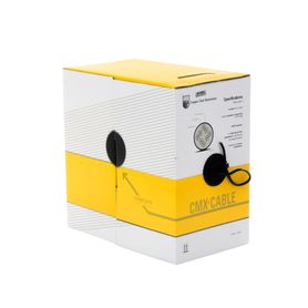 bobina de cable de 305 m 1000 ft cat5e aleación de cobre y aluminio cca color negro uso interior 150966