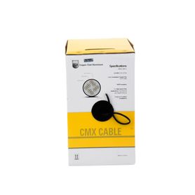 bobina de cable de 305 m 1000 ft cat5e aleación de cobre y aluminio cca color negro uso interior 150966