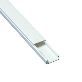 canaleta blanca de pvc auto extinguible sin división 20 x 10 mm tramo de 25 m 510101260 
