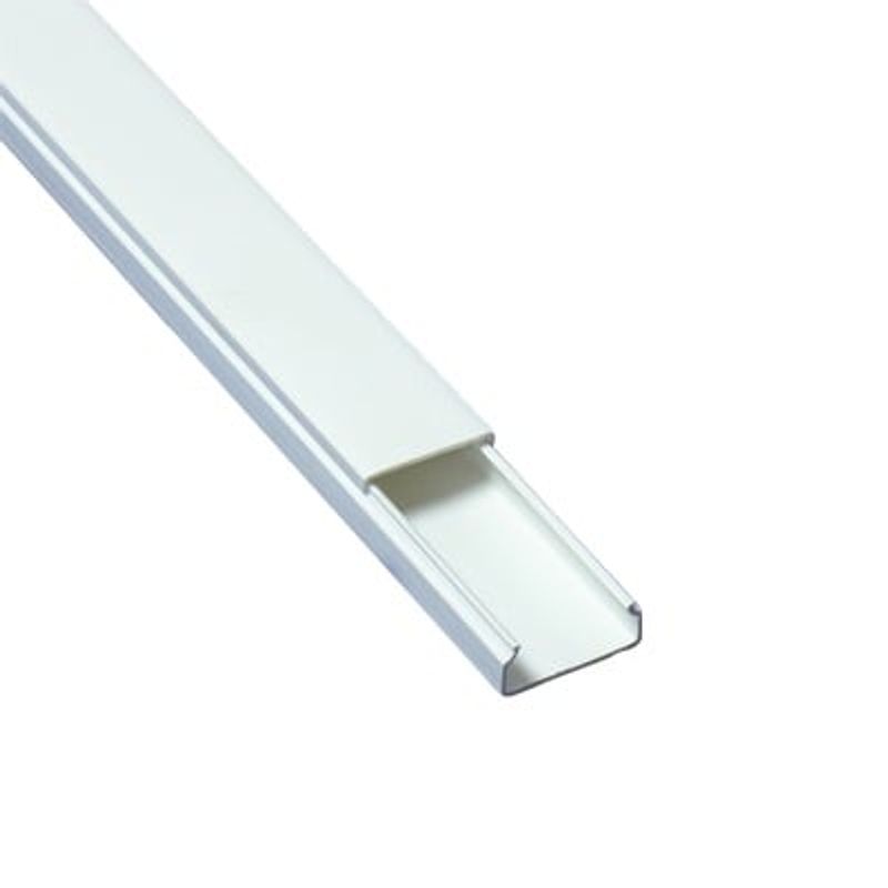 Canaleta Blanca De Pvc Auto Extinguible Sin División 20 X 10 Mm Tramo De 2.5 M (510101260) 
