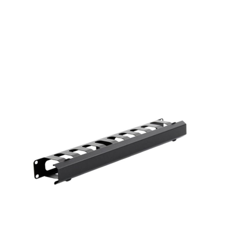 Organizador De Cables Horizontal De 1u Para Rack De 19 Con Cubierta Metálica