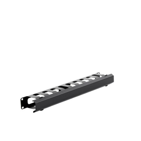 organizador de cables horizontal de 1u para rack de 19 con cubierta metálica65991